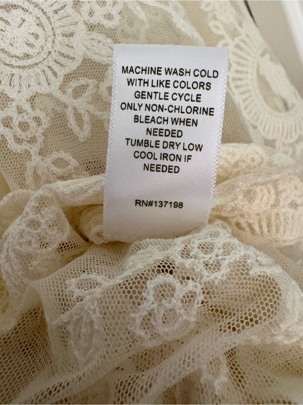 NWT House of Harlow. Marja Sea New York. Lace Cape Top Blouse White Cream Medium - Picture 6 of 7